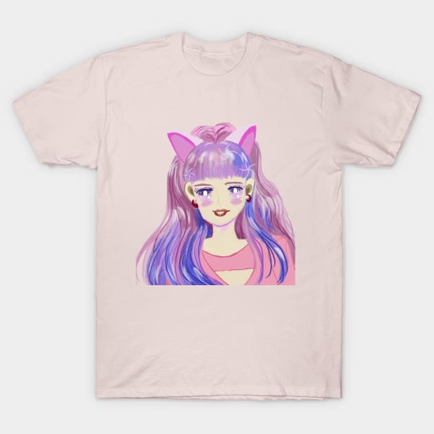 Anime Cat girl T-Shirt by Artiststore1983 